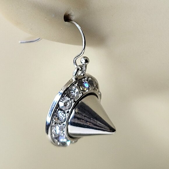 Silver Cone Earrings - Picture 3 of 8